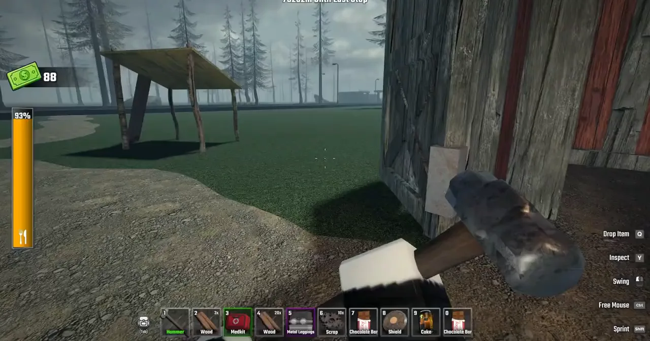 Hospital building exterior on the route in Last Stop Roblox, the Break Into Hospital badge objective location